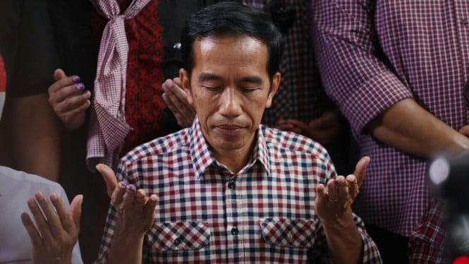 Jokowi Berikan Pernyataan Hasil Hitung Cepat Pilpres 2014