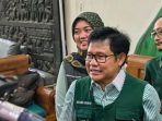 Ketua Umum Partai Kebangkitan Bangsa (PKB) Muhaimin Iskandar usai meluncurkan Lembaga Saksi Pemenangan Nasional PKB di kantor pusat partai itu, Jakarta Pusat, Senin, 21 November 2022.
