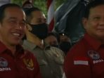 Presiden Jokowi dan Menhan Prabowo Subianto saat peresmian AMN, Surabaya.