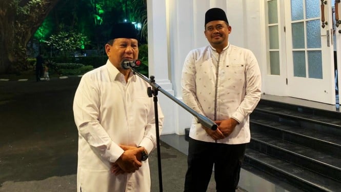 Ketum Gerindra Prabowo Subianto dan Wali Kota Medan Bobby Afif Nasution.