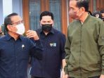 Presiden Jokowi dan Mensesneg Pratikno saat hendak ke NTB.