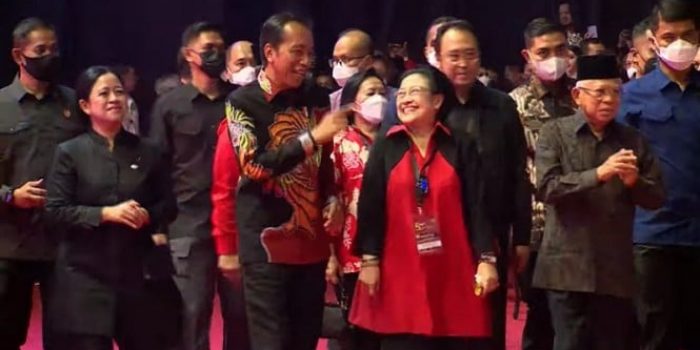 Ketua Umum PDIP Megawati Soekarnoputri di HUT PDIP ke-50