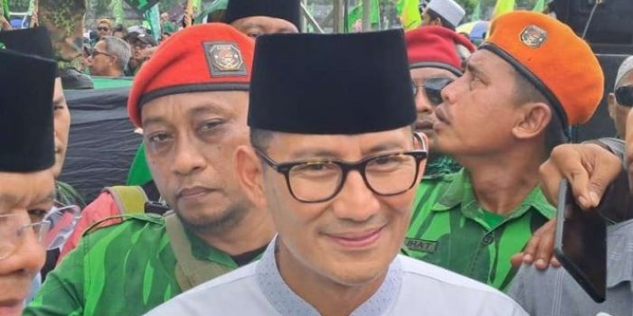 Sandiaga Uno saat acara PPP di Stadion Kridosono, Kota Yogyakarta