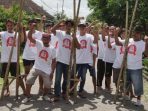 Lomba Egrang Relawan Puan di Jember Jawa Timur
