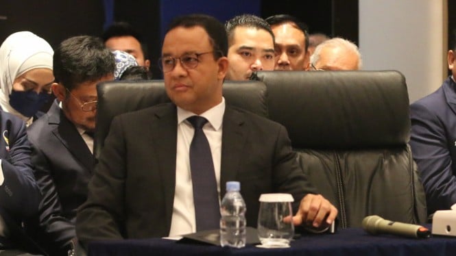 Mantan Gubernur DKI Anies Baswedan saat dideklarasikan Nasdem sebagai capres.