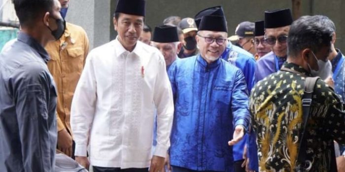 Presiden Jokowi dan Ketum PAN Zulkifli Hasan.