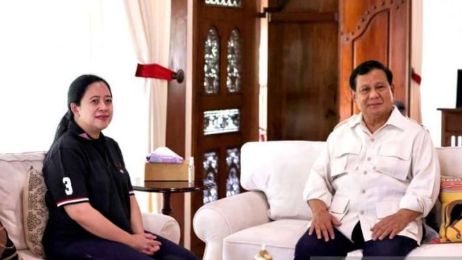Ketua Umum Partai Gerindra Prabowo Subianto saat melakukan pertemuan dengan Ketua DPP PDIP Puan Maharani dan beberapa elite PDIP di kediamannya Hambalang, Bogor, Jawa Barat, Minggu, 4/ September 2022.