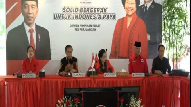 Megawati Soekarnoputri mengumumkan Ganjar Prabowo capres PDIP