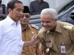 Gubernur Jateng Ganjar Pranowo dan Presiden Jokowi saat di Boyolali.