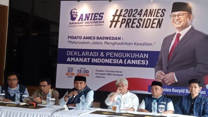 Relawan Amanat Indonesia pendukung Anies Baswedan.