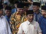 Presiden Jokowi dan lima pimpinan parpol pendukung pemerintah yang pro koalisi besar.