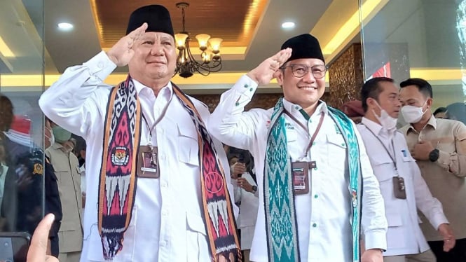 Prabowo Subianto dan Muhaimin Iskandar alias Cak Imin.
