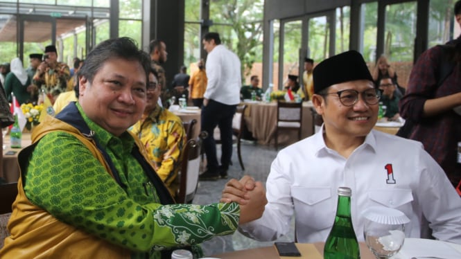 Pertemuan Muhaimin Iskandar dan Airlangga Hartarto