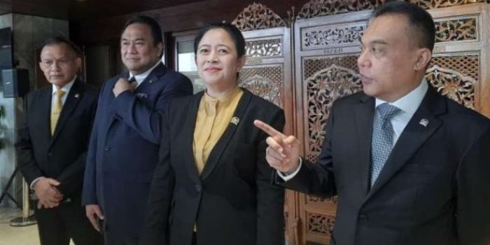 Ketua DPR RI Puan Maharani usai Rapat Paripurna DPR RI Pembukaan Masa Persidangan V Tahun Sidang 2022-2023 di Gedung Nusantara II, Selasa, 16 Mei 2023.