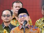 Ketua Umum PKB Muhaimin Iskandar bersama pengurus DPP PKB di Istana